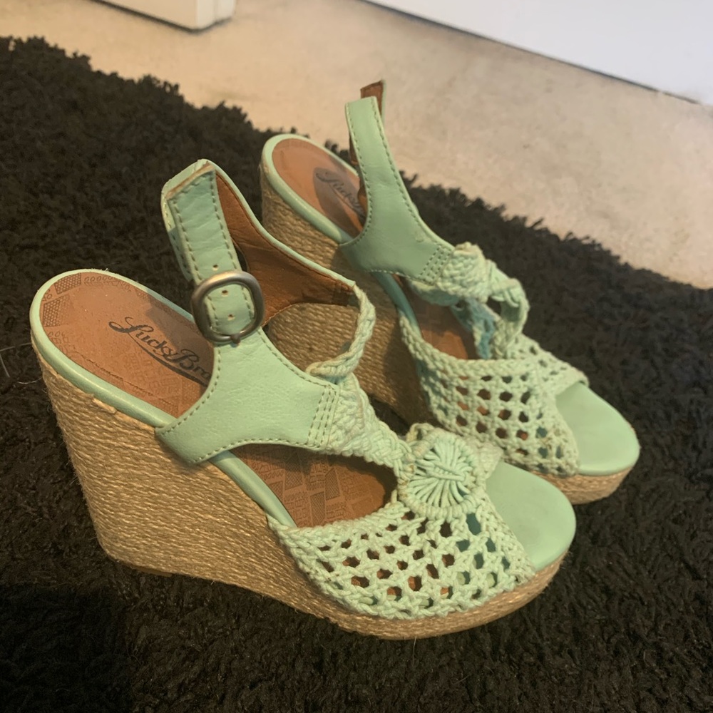 Blue wedges 8.5m women